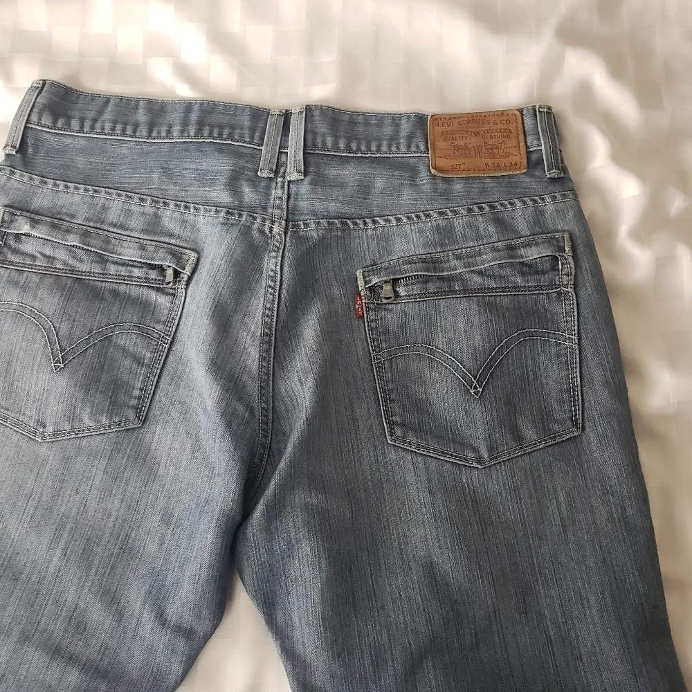 Levi Strauss 527 Stone Wash Zipper Pockets Straight Leg Men's Jeans Size 36x34